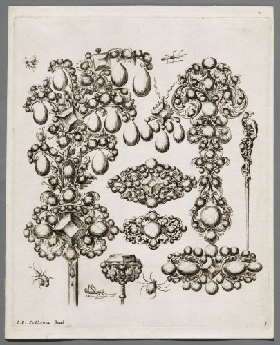 Ornamentprent. Liure de Feuillages et d’Ouvrages d’Orfevrerie (Nederlandse kopie).